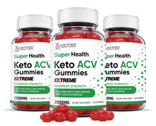 Cargar imagen en el visor de la Galería, 3 bottles of 2 x Stronger Extreme Super Health Keto ACV Gummies 2000mg