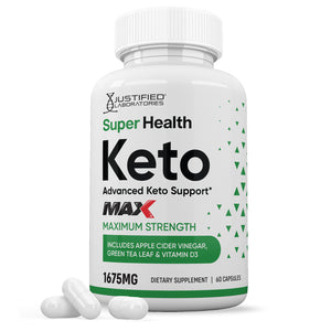 1 bottle of Super Health Keto ACV Max Pills 1675MG