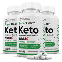 Load image into Gallery viewer, 3 bottles of Super Health Keto ACV Max Pills 1675MG