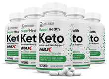 Load image into Gallery viewer, 5 bottles of Super Health Keto ACV Max Pills 1675MG