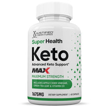 Cargar imagen en el visor de la Galería, Front facing image of Super Health Keto ACV Max Pills 1675MG