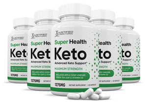 5 bottles of Super Health Keto ACV Pills 1275MG
