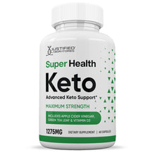 Cargar imagen en el visor de la Galería, Front facing image of Super Health Keto ACV Pills 1275MG