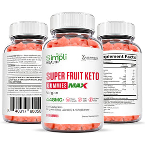 all sides of the bottle of Simpli Health Keto Max Gummies