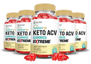 5 bottles of 2 x Stronger Extreme Speedy Keto ACV Gummies 2000mg