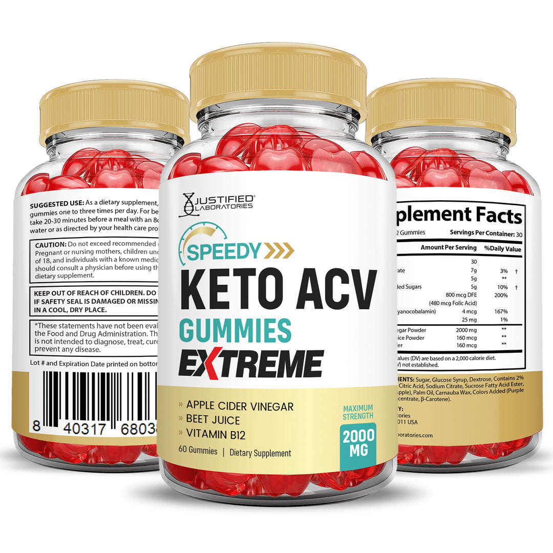 2 x Stronger Extreme Speedy Keto ACV Gummies 2000 mg