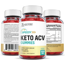 Cargar imagen en el visor de la Galería, all sides of the bottle of Speedy Keto ACV Gummies