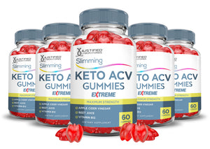 5 bottles of 2 x Stronger Slimming Keto ACV Keto ACV Gummies Extreme 2000mg