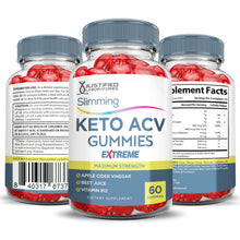Cargar imagen en el visor de la Galería, All sides of the bottle for 2 x Stronger Slimming Keto ACV Keto ACV Gummies Extreme 2000mg&#39;