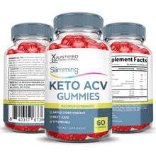 Load image into Gallery viewer, all sides of the bottle of Slimming Keto ACV Keto ACV Gummies 1000MG