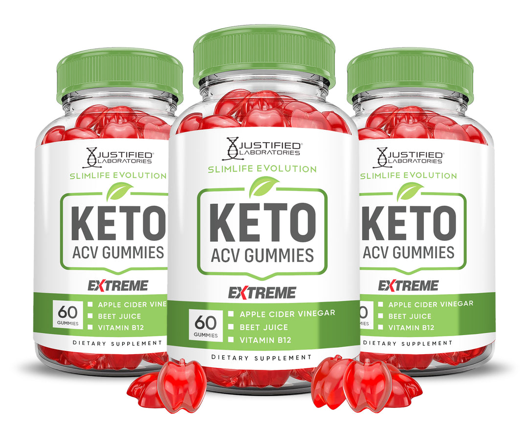 3 bottles of 2 x Stronger Slimlife Evolution Keto ACV Gummies Extreme