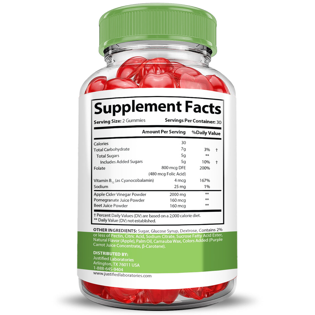 Supplement Facts of 2 x Stronger Slimlife Evolution Keto ACV Gummies Extreme