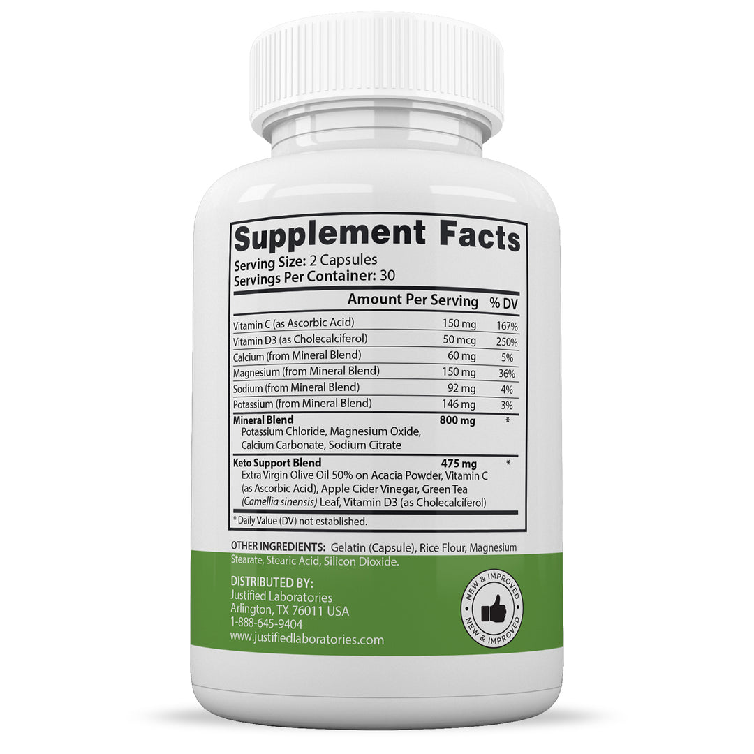 Supplement Facts of Slimlife Evolution Keto ACV Pills 1275MG