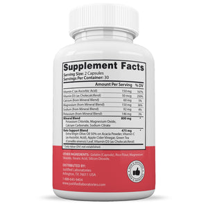 Supplement Facts of Slim Plus Keto ACV Pills 1275MG