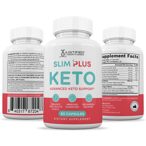 All sides of bottle of the Slim Plus Keto ACV Pills 1275MG