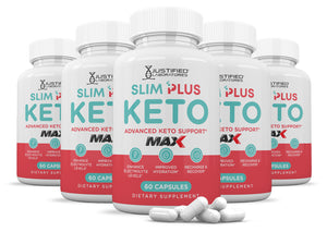 5 bottles of Slim Plus Keto ACV Max Pills 1675MG