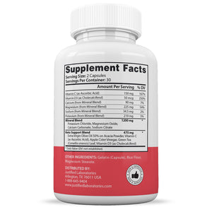 Supplement Facts of Slim Plus Keto ACV Max Pills 1675MG