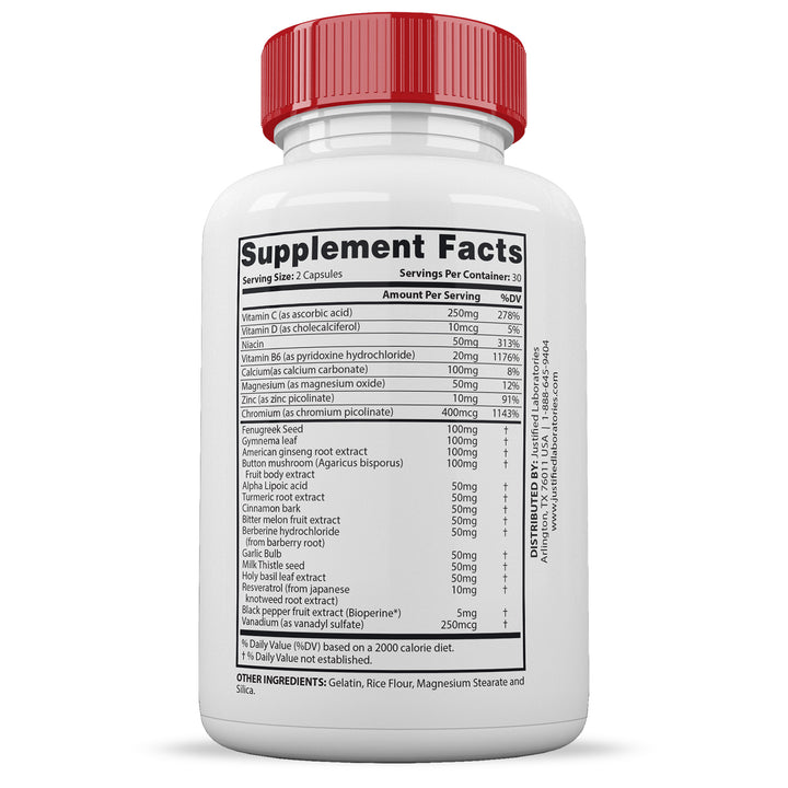 Supplement facts of Sweet Relief Glycogen Extreme Advanced Formula 1295MG