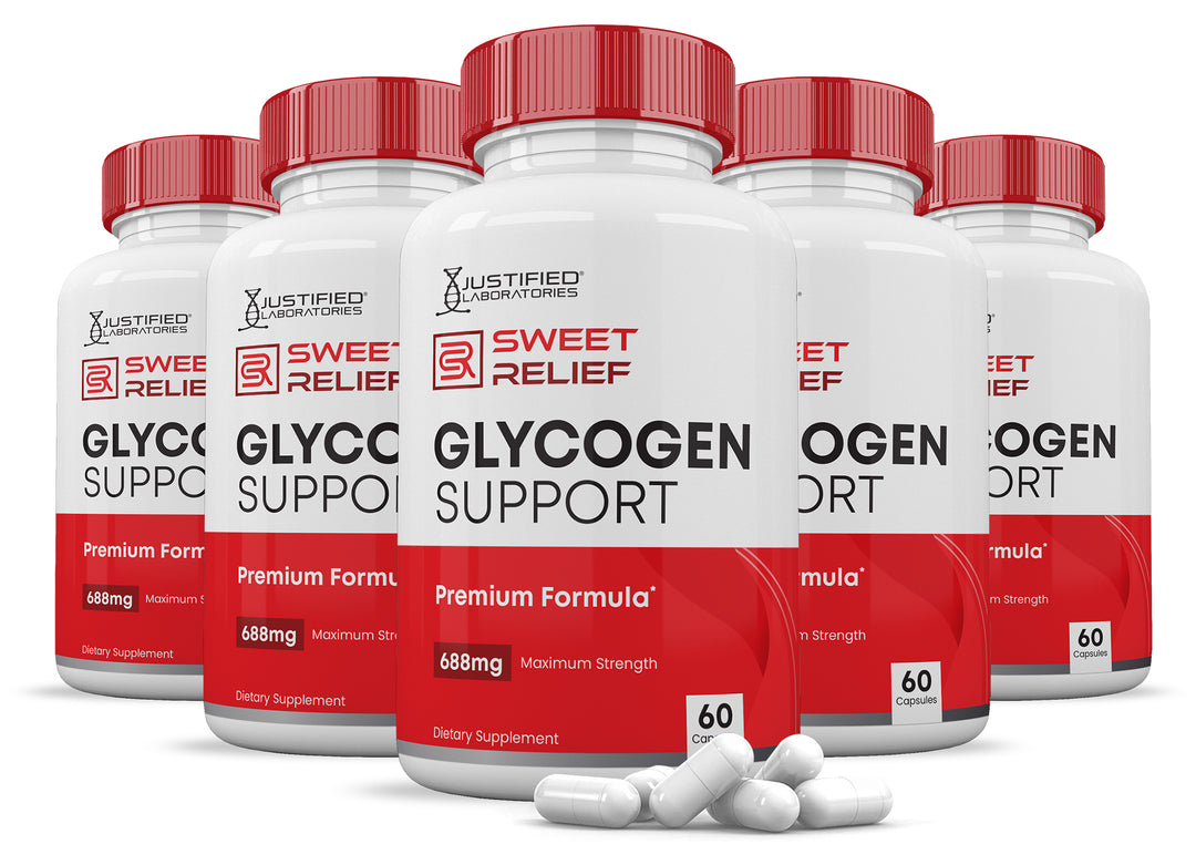 5 bottles Sweet Relief Glycogen Premium Formula 688 MG