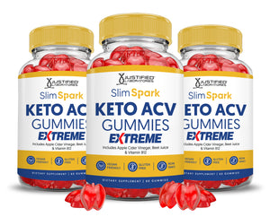 2 x Stronger Slim Spark Keto ACV Gummies Extreme 2000mg