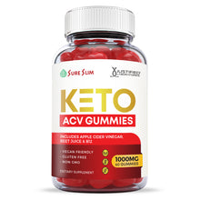 Cargar imagen en el visor de la Galería, Front facing image of  Sure Slim Keto ACV Gummies