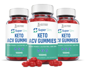 3 bottles of Super Slim Keto ACV Gummies