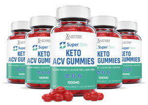 5 bottles of Super Slim Keto ACV Gummies