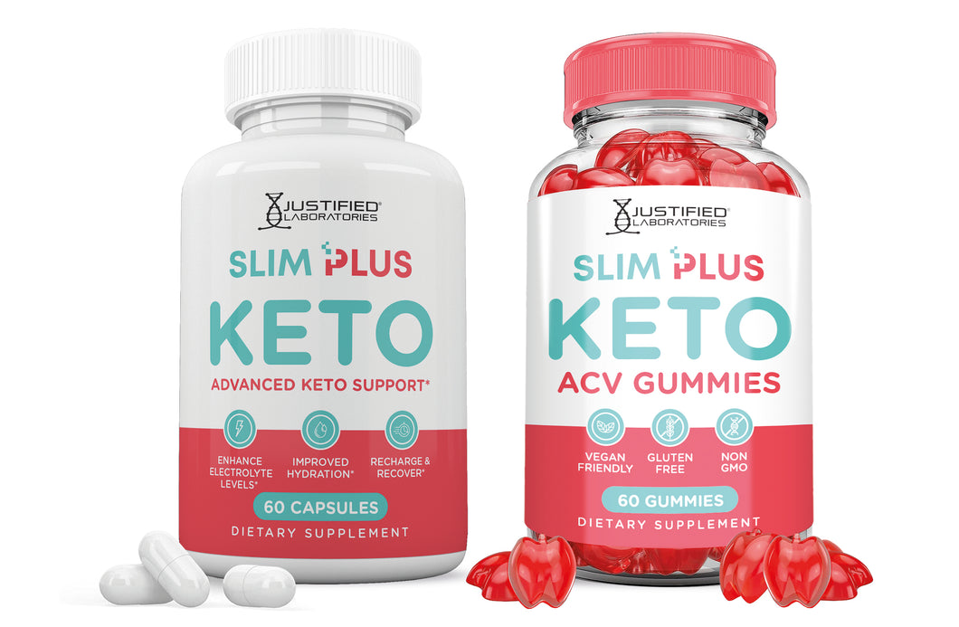 1 bottle Slim Plus Keto ACV Gummies + Pills Bundle
