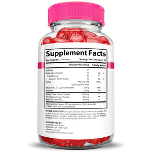 supplement facts SlimXcel Keto ACV Gummies