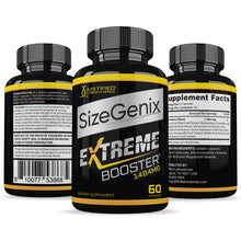 Load image into Gallery viewer, All sides of bottle of the Sizegenix Men’s Health Supplement 1484mg