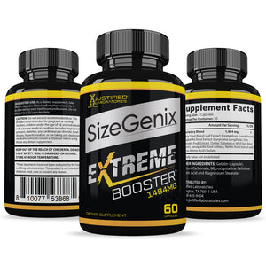 All sides of bottle of the Sizegenix Men’s Health Supplement 1484mg