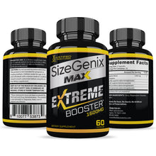 Carica l&#39;immagine nel visualizzatore di Gallery, All sides of bottle of the Sizegenix Max Men’s Health Supplement 1600mg