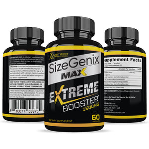 All sides of bottle of the Sizegenix Max Men’s Health Supplement 1600mg