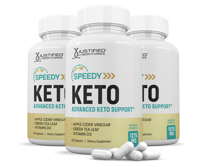 3 bottles of Speedy Keto ACV Pills 1275MG