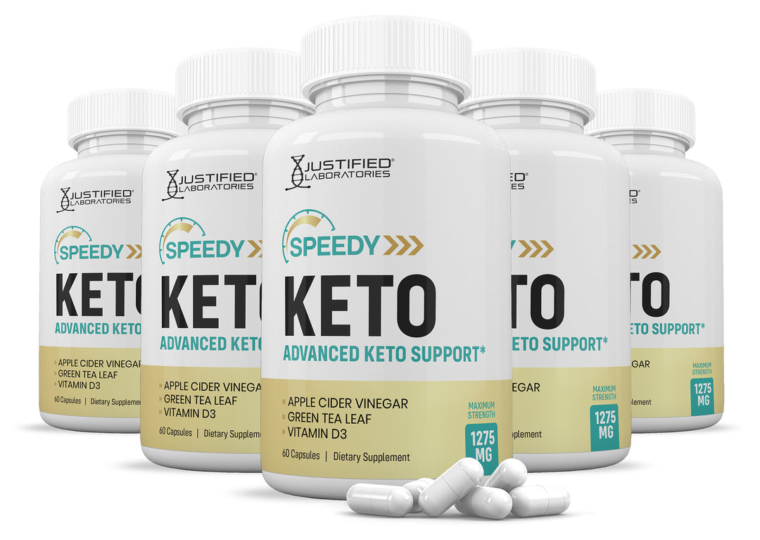 5 bottles of Speedy Keto ACV Pills 1275MG