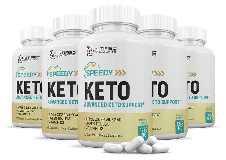 5 bottles of Speedy Keto ACV Pills 1275MG