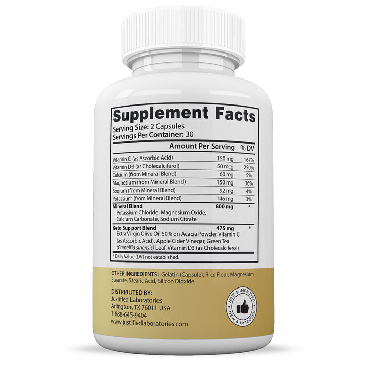 Supplement facts of Speedy Keto ACV Pills 1275MG