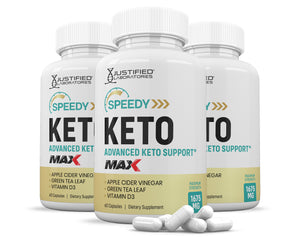 3 bottles of Speedy Keto ACV Max Pills 1675MG