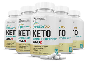 5 bottles of Speedy Keto ACV Max Pills 1675MG 