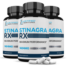 Cargar imagen en el visor de la Galería, 3 bottles of Stinagra RX Men’s Health Supplement 1484mg
