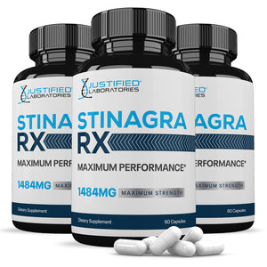 3 bottles of Stinagra RX Men’s Health Supplement 1484mg