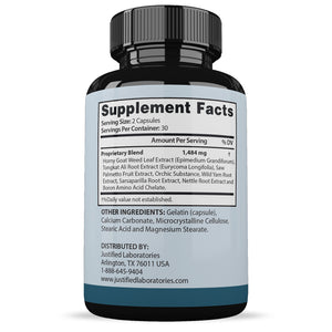 Supplement Facts of Styphdxfirol Men’s Health Supplement 1484mg