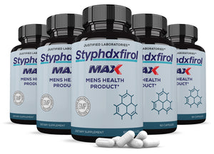 5 bottles of Styphdxfirol Max Men’s Health Supplement 1600mg