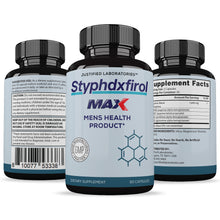 Load image into Gallery viewer, All sides of bottle of the Styphdxfirol Max Men’s Health Supplement 1600mg