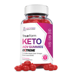 1 bottle of 2 X Stronger Extreme True Form Keto ACV Gummies 2000mg