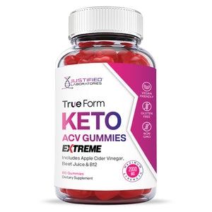 Front facing image of 2 X Stronger Extreme True Form Keto ACV Gummies 2000mg