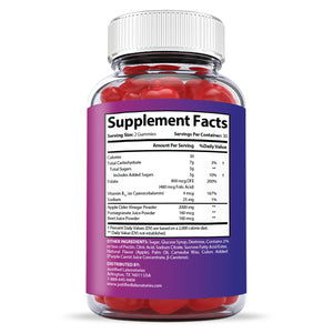 Supplement Facts of 2 X Stronger Extreme True Form Keto ACV Gummies 2000mg