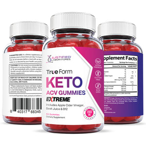 2 gominolas Keto ACV Extreme True Form más fuertes 2000 mg
