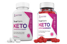 Cargar imagen en el visor de la Galería, Front facing image of  True Form Keto ACV Gummies + Keto Pills Bundle 