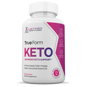 Front facing image of  True Form Keto ACV Pills 1275MG